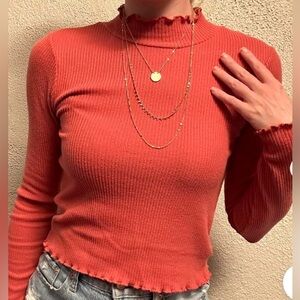 NWT American Eagle Outfitters Ribbed Long Sleeve mock turtle neck